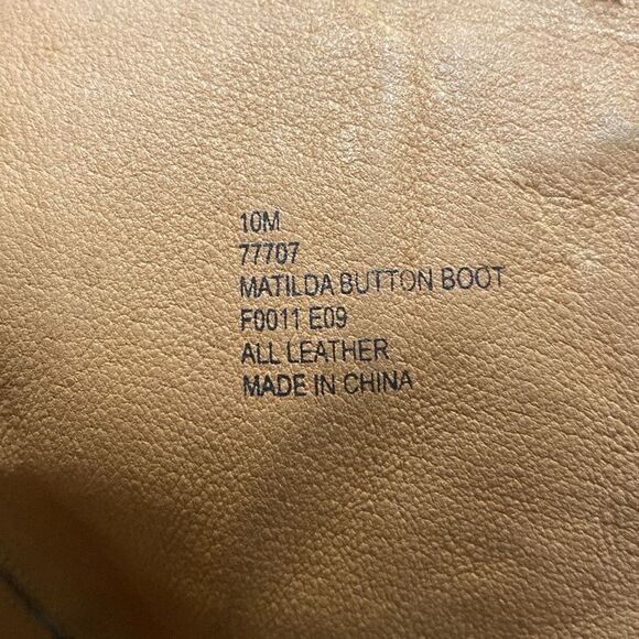 Vintage Rare Frye Victorian Goth Matilda Faux Button Black Leather Heeled Boots - Picture 13 of 14